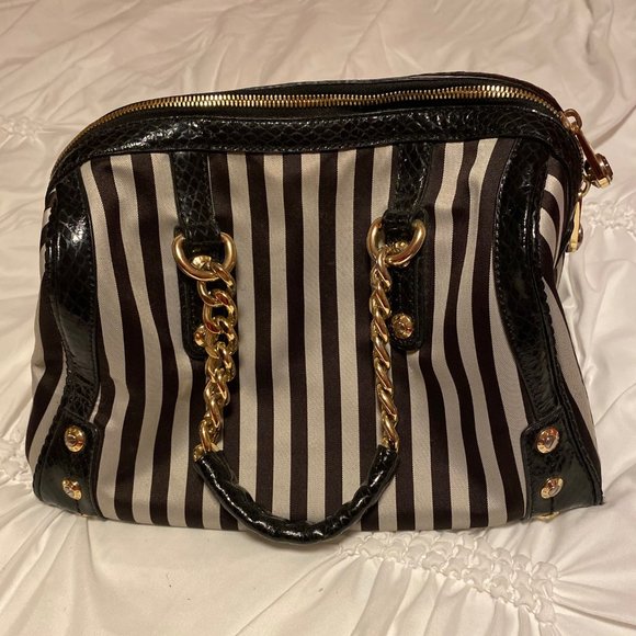 henri bendel Handbags - Henri Bendel Striped Barrel Handbag